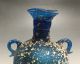 Rare Roman Old Blue Glass Two Ears Bottle Roman photo 6