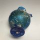 Rare Roman Old Blue Glass Two Ears Bottle Roman photo 7