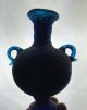 Rare Roman Old Blue Glass Two Ears Bottle Roman photo 8