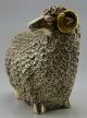 Collectible Decorated Old Handwork Tibet Silver Carved Bless Sheep Statue Sheep photo 3