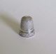 Antique Sterling Silver Stern Bros.  Two - Band Thimble With Beaded Rim Roses C1890 Thimbles photo 1