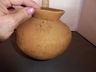 Large Pre Columbian Pot With Lizard Or Frog photo