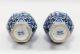 Chinese Delft Vtg / Antique Garlic Bulb Head Vase Blue & White Porcelain Vases photo 3