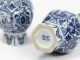 Chinese Delft Vtg / Antique Garlic Bulb Head Vase Blue & White Porcelain Vases photo 4