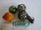 Vtg Japanese 4 Round Glass Fishing Floats & Rolling Pin Variety Pack Fishing Nets & Floats photo 1