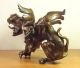 Antique French Bronze Gargoyle Gothic Victorian Demon Sculputre Grotesque Monste Metalware photo 10