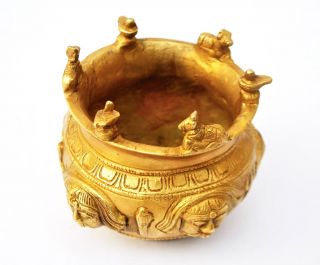 Modish Antique Shivling Brass Lota With Nandi - Medium photo