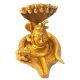 Modish Antique Hindu God Shiva Linga Puja Idol Brass Sculpture Figurine 3.  5 Inch Metalware photo 1