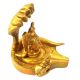 Modish Antique Hindu God Shiva Linga Puja Idol Brass Sculpture Figurine 3.  5 Inch Metalware photo 2
