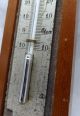 Antique French Centigrade Thermometer Mounted In Hardwood Case/ Stand Other Antique Science Equip photo 2