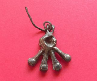 Viking Era Sun Symbol Bronze Amulet / Pendant Wearable Artifact photo