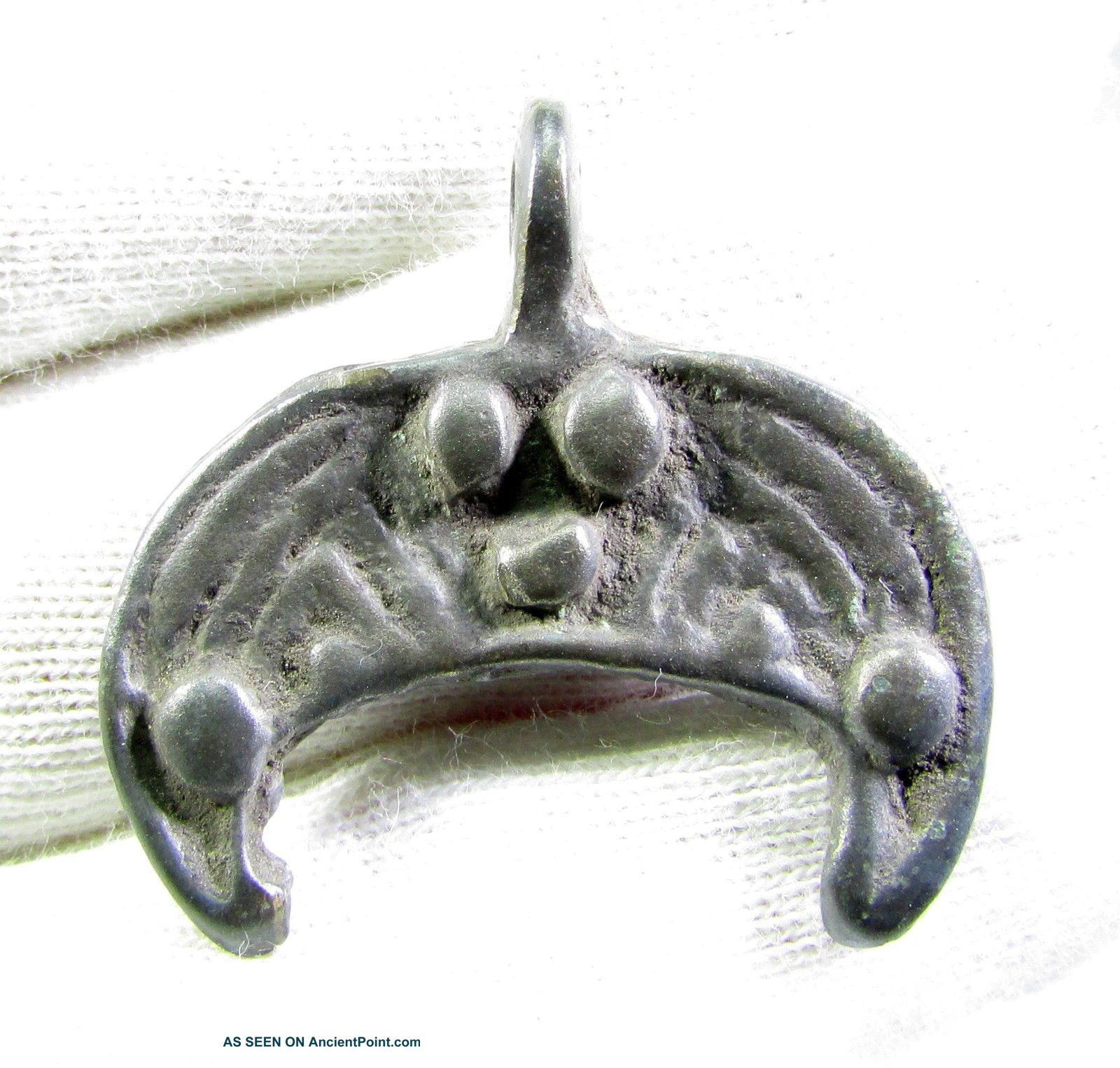 Stunning Viking Bronze Moon Crescent Amulet / Pendant - Wearable - Gh61 Roman photo