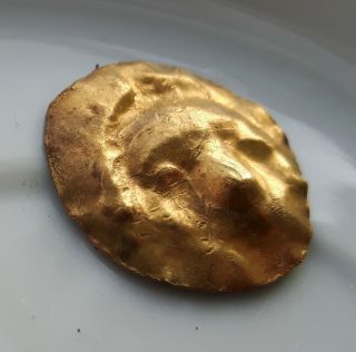 Pure Gold Celtic Lion Head 23/22mm Round Applique photo
