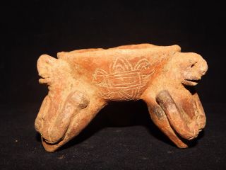 Pre - Columbian Tripod Bowl With Zoomorphic Legs,  100 Authentic photo