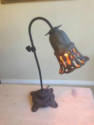 Art Nouveau Style Metal Lamp photo