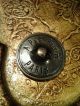 Antique Brass Metal Picture Button Cherub Pulled By Dragonfly Paris Buttons photo 3