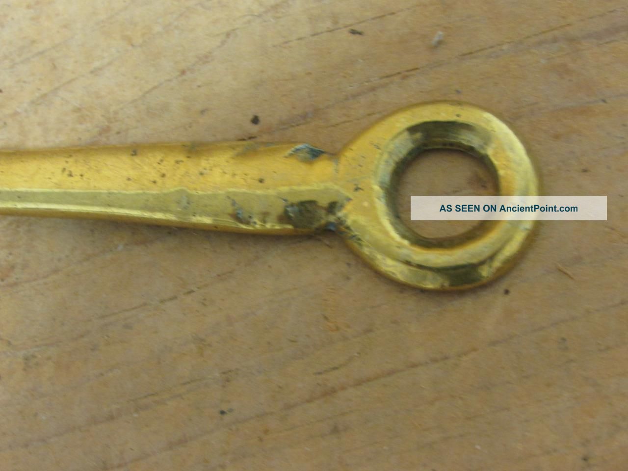 An Extremely Rare 18th C Decorated Dutch Brass Tasting Ladle Primitives photo