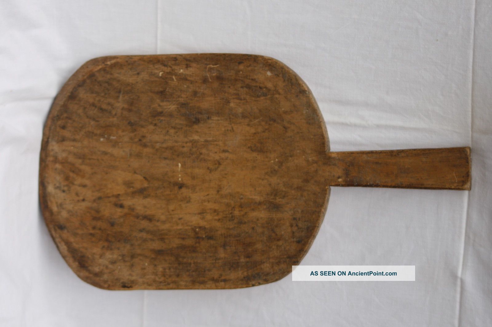 Antique Primitive Wooden Carved Cutting Board For Bread Natural Patina Primitives photo