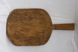 Antique Primitive Wooden Carved Cutting Board For Bread Natural Patina photo