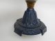 Small Early 20th C.  Hand Painted Falks Oil Lamp With Cast Iron Base & Chimney Lamps photo 1