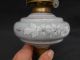 Small Early 20th C.  Hand Painted Falks Oil Lamp With Cast Iron Base & Chimney Lamps photo 3