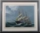 Large Signed Pete Peterson Clipper Ship Martime Serigraph Print,  Nr Other Maritime Antiques photo 1