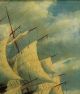 Vintage Artist Signed 3 - Masted Clipper Ship Maritime Seascape Oil Painting Nr Other Maritime Antiques photo 5