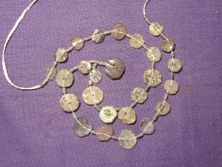 Ancient Fragment Glass Beads Strand Roman 200 Bc 2425 photo