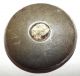 Fabulous Rare Incised Large Old Celluloid Floral Pad Back Button 4806 Buttons photo 2