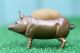 19thc Bronze Standing Pig Pin Cushion With Curly Tail C1880s Metalware photo 4