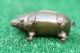 19thc Bronze Standing Pig Pin Cushion With Curly Tail C1880s Metalware photo 6
