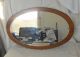 Stunning Vintage Collectable Antique Wooden Framed Oval Mirror 57cm X 37cm 20th Century photo 1