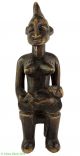 Senufo Maternity Figure On Stool Miniature Ivory Coast African Art Sculptures & Statues photo 1