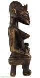 Senufo Maternity Figure On Stool Miniature Ivory Coast African Art Sculptures & Statues photo 2