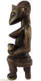 Senufo Maternity Figure On Stool Miniature Ivory Coast African Art Sculptures & Statues photo 3