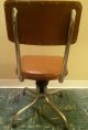Vtg Industrial Steampunk Swivel Task Drafting Chair Desk Office By Troy Sunshade Post-1950 photo 2