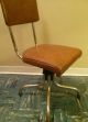 Vtg Industrial Steampunk Swivel Task Drafting Chair Desk Office By Troy Sunshade Post-1950 photo 7