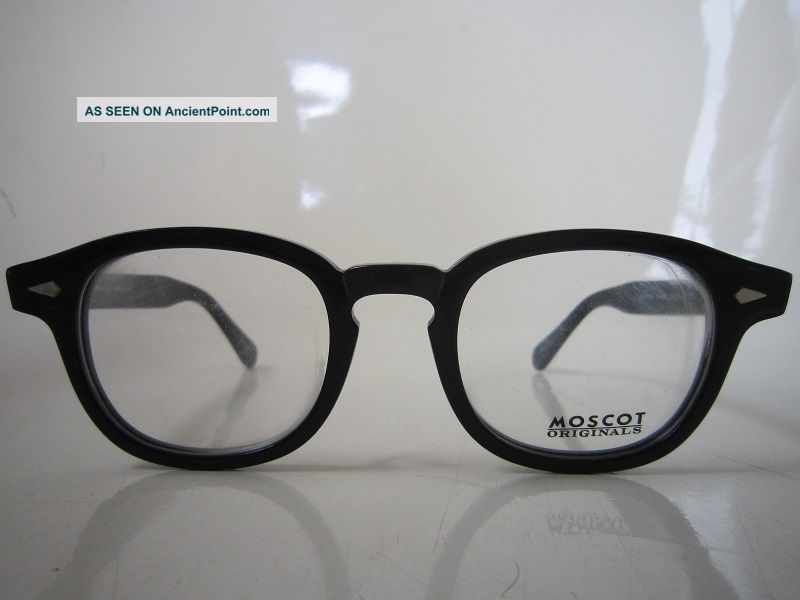 Mod Moscot Lemtosh Large Black Vintage Style Johnny Depp James Dean Eyeglasses Optical photo