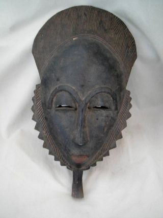 African,  Wooden,  Mask,  Baule Tribe,  Antique photo