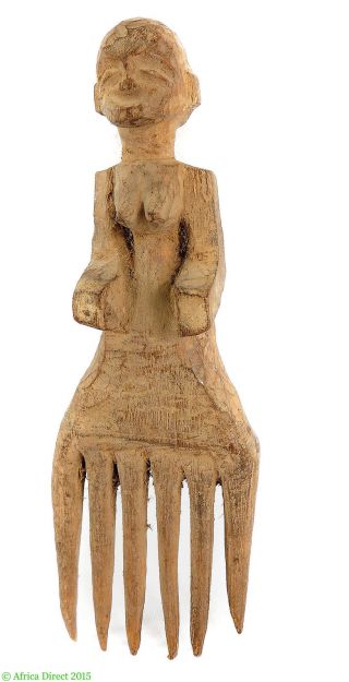 Comb West African Carved Figural African Art Was $29.  00 photo