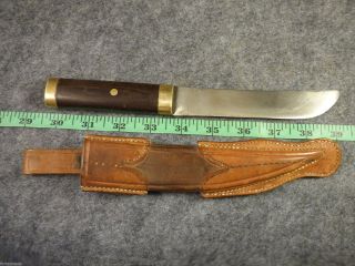 Fur Trade Era Indian Sheath & Trade Knife Brass Collars Hb Hudsons Bay photo