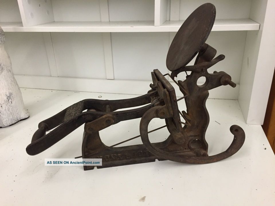 Antique Kelsey Printing Press Excelsior Model 3 X 5 Plate Letterpress Cast Iron Binding, Embossing & Printing photo