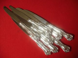 (8) National Silverplate Dinner Knives,  1908 Queen Elizabeth A photo