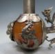Chinese Old Antiques Handmade Jade Silver Pipe Leading Other Antique Chinese Statues photo 3