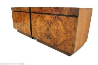 Burlwood Nightstands By Lane In The Style Of Milo Baughman Mid Century photo
