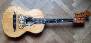 Old Italian Guitar Whit Flying Strings - Chitarra Antica Liuto Lute Mandolin photo