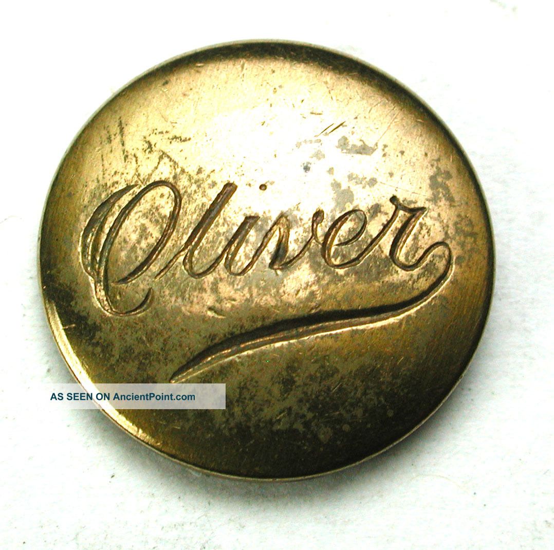 Antique Brass Work Glove Button Clover Design - 5/8 Inch Buttons photo