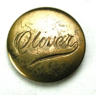 Antique Brass Work Glove Button Clover Design - 5/8 Inch photo