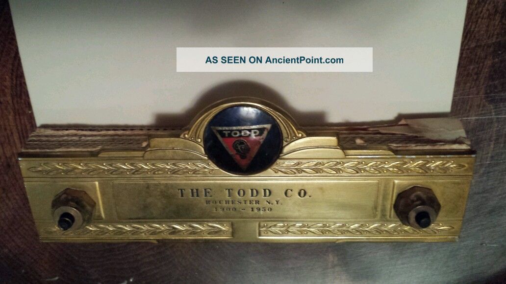 Antique Small Clipboard Advertising The Todd Co.  Rochester,  Ny Brass Binding, Embossing & Printing photo