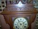 Antique 1890 ' S Gilbert Leopard Mahogany Eastlake Kitchen Clock - Pendulum & Key Clocks photo 1